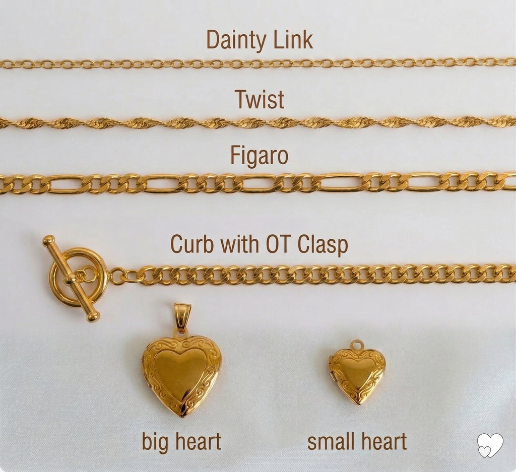 Engravable Heart Locked Necklace