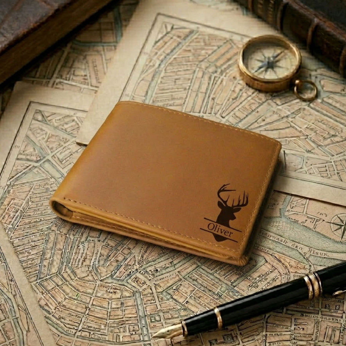 Personalized Leather Wallet | Custom Engraved Gift for Him
