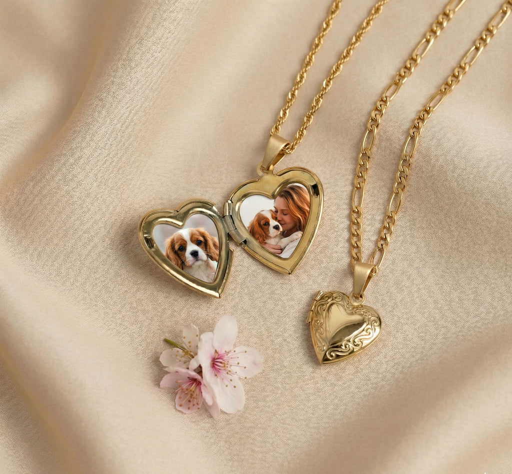 Engravable Heart Locked Necklace