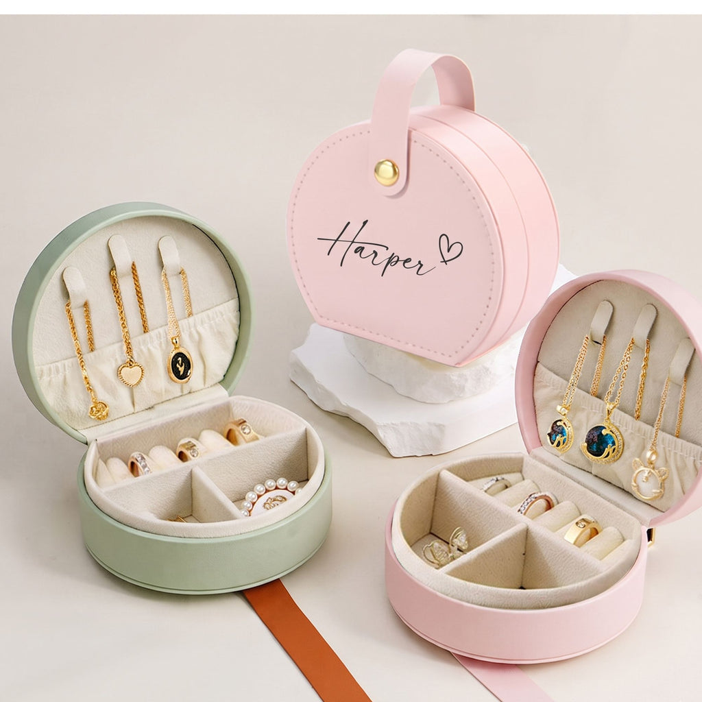 Personalized Travel Jewelry Box | Leather Jewelry Case Gift