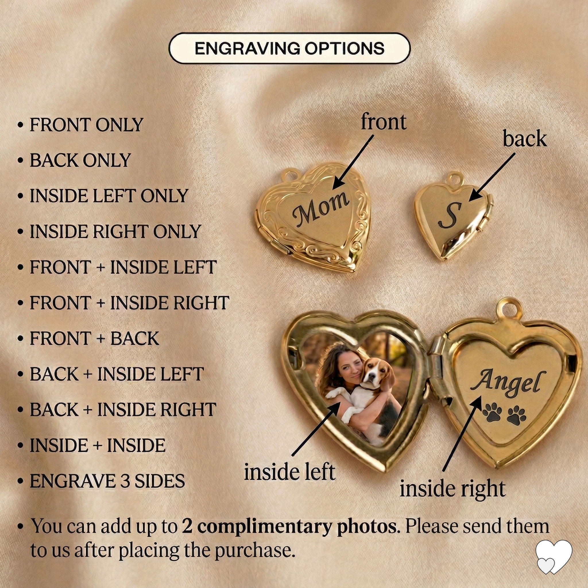 Engravable Heart Locked Necklace
