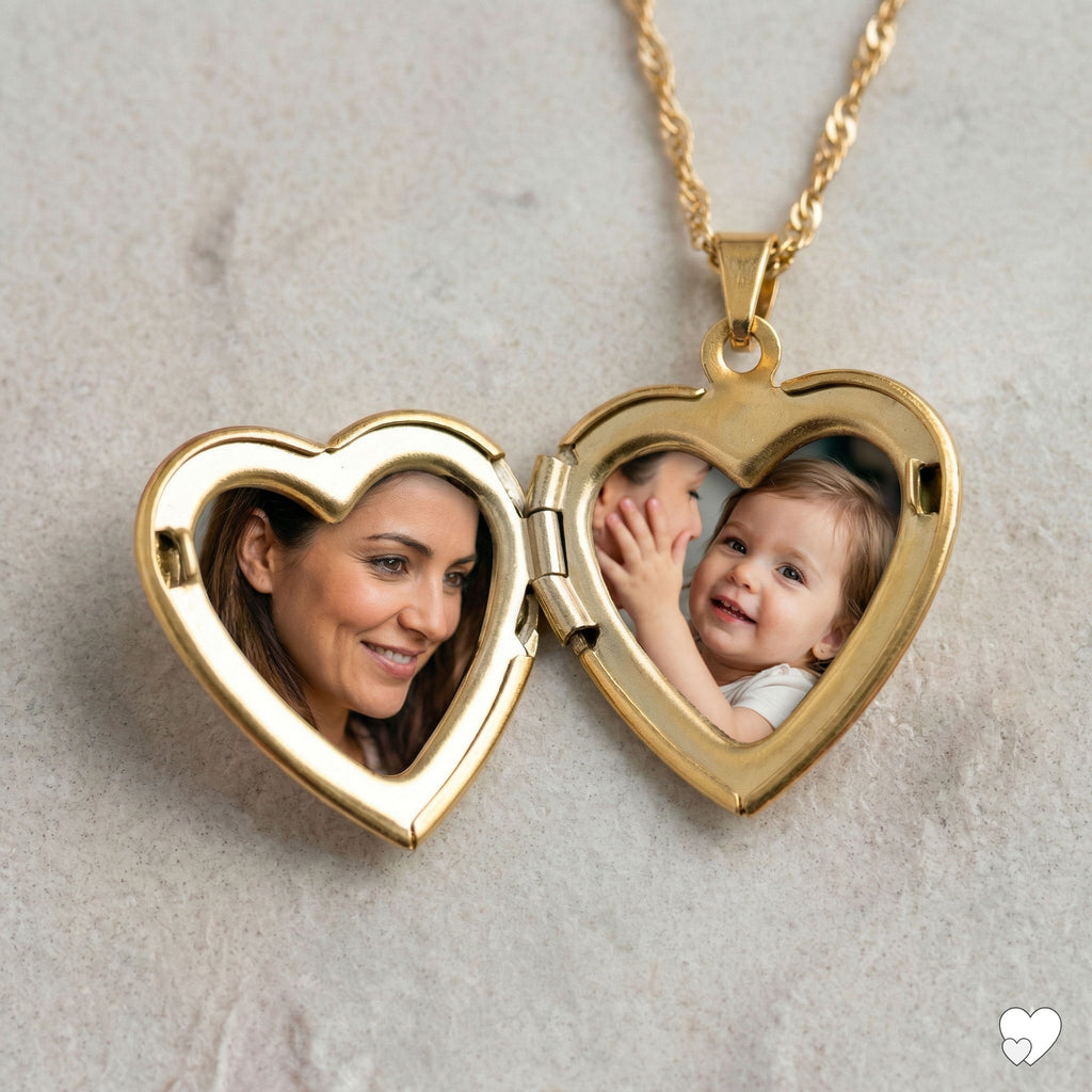 Engravable Heart Locked Necklace