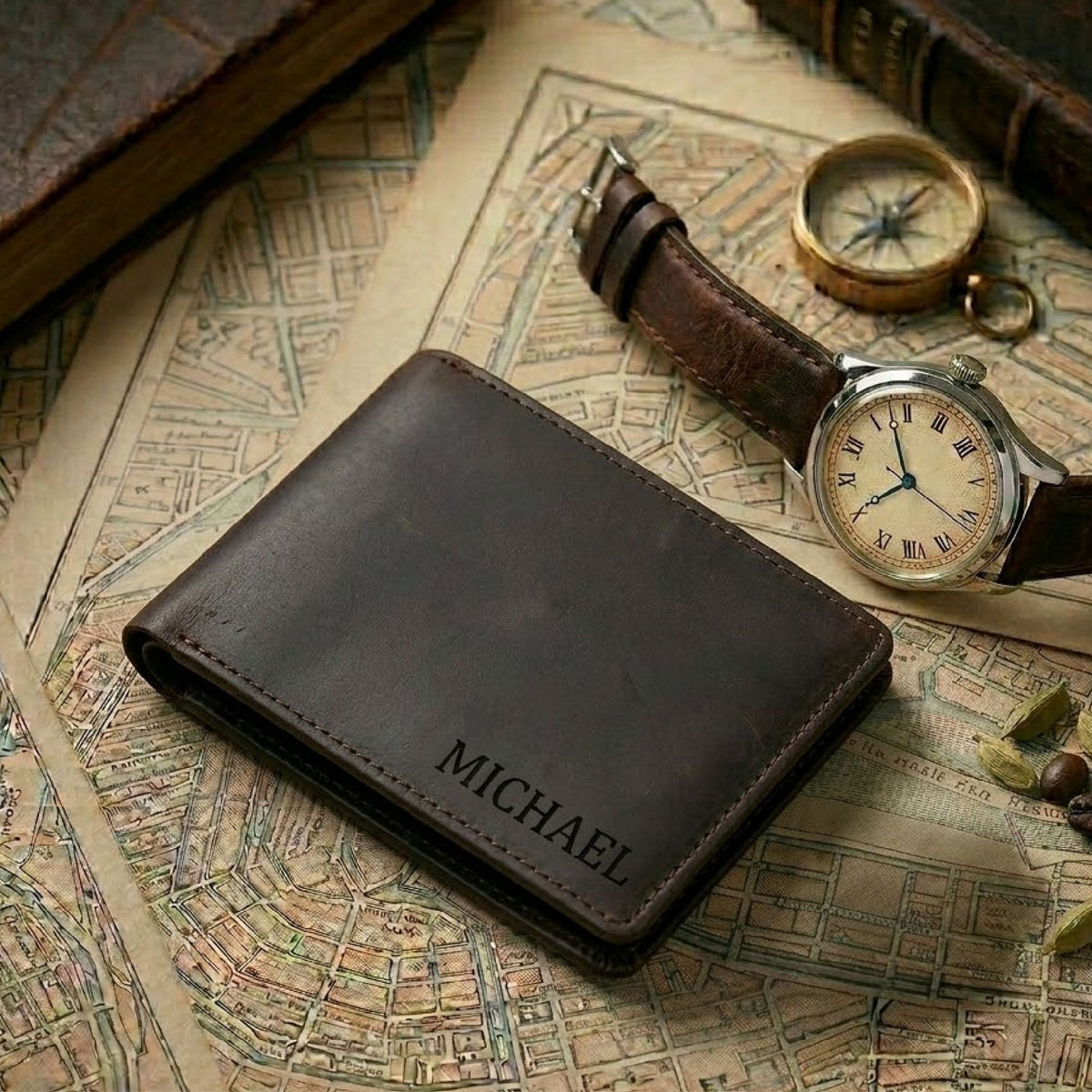 Personalized Leather Wallet | Custom Engraved Gift for Him