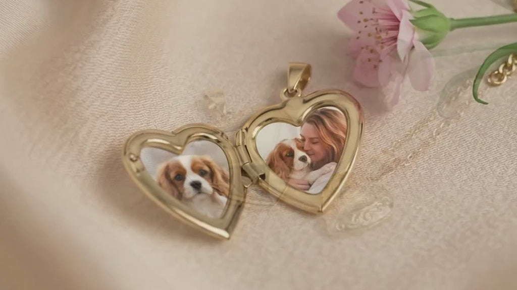 Engravable Heart Locked Necklace