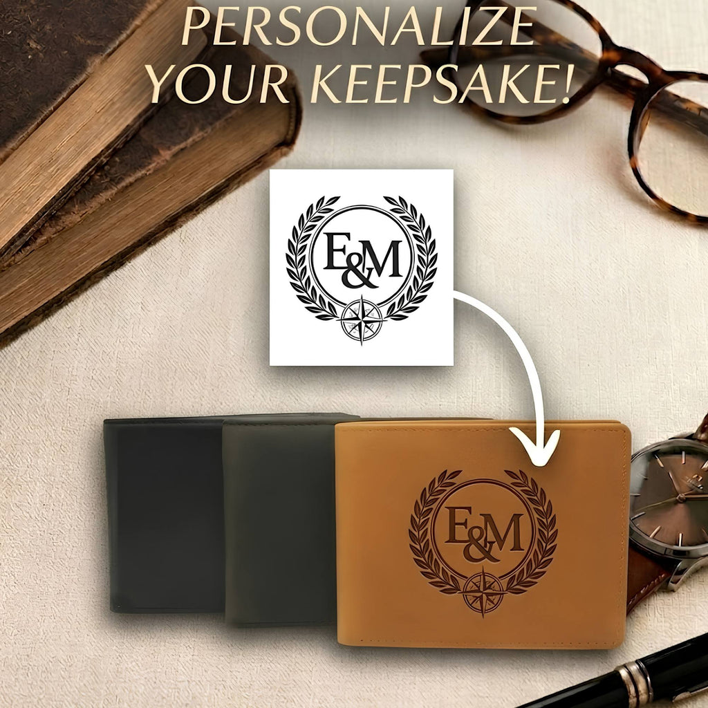 Personalized Leather Wallet | Custom Engraved Gift for Him