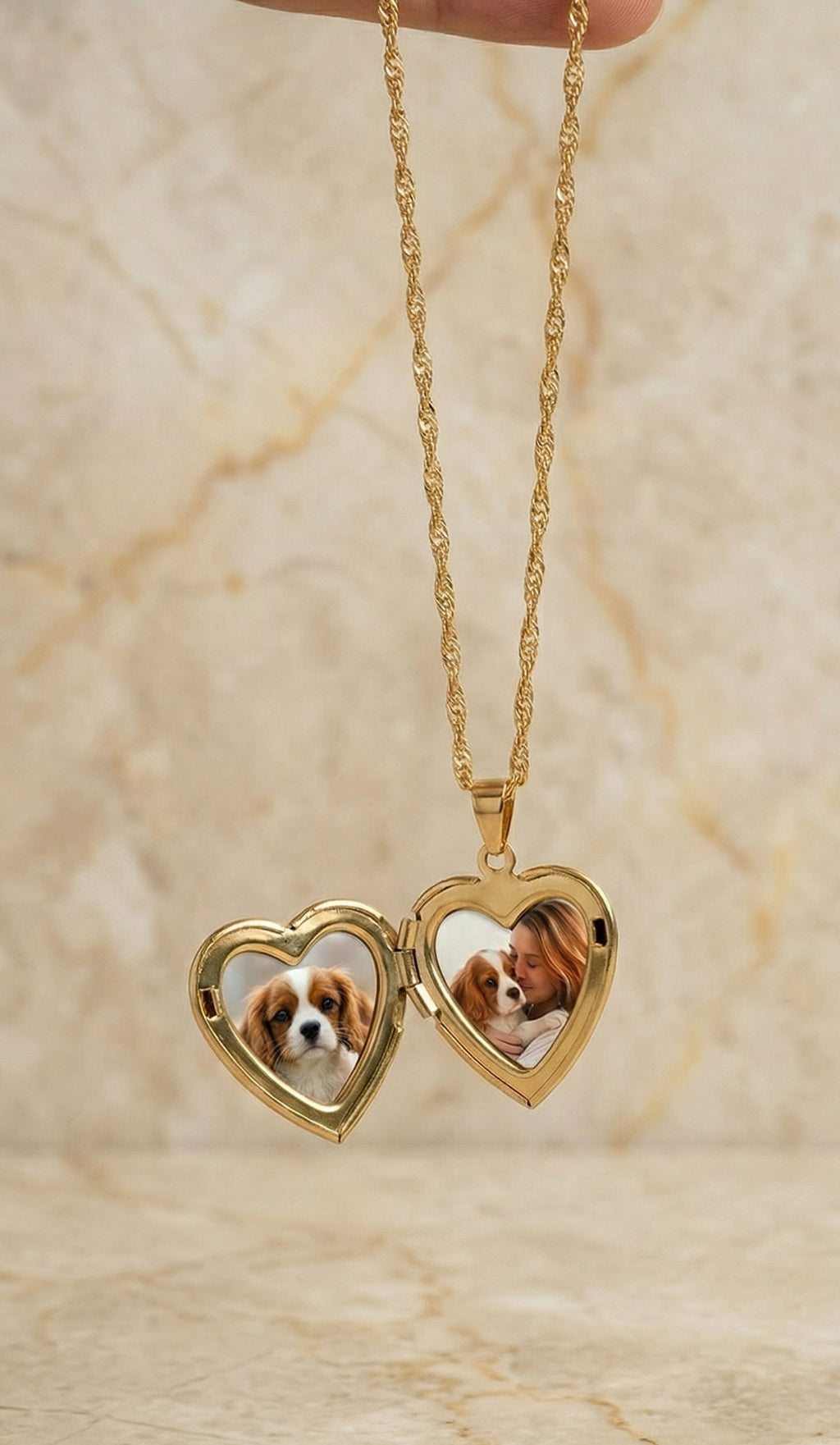 Engravable Heart Locked Necklace